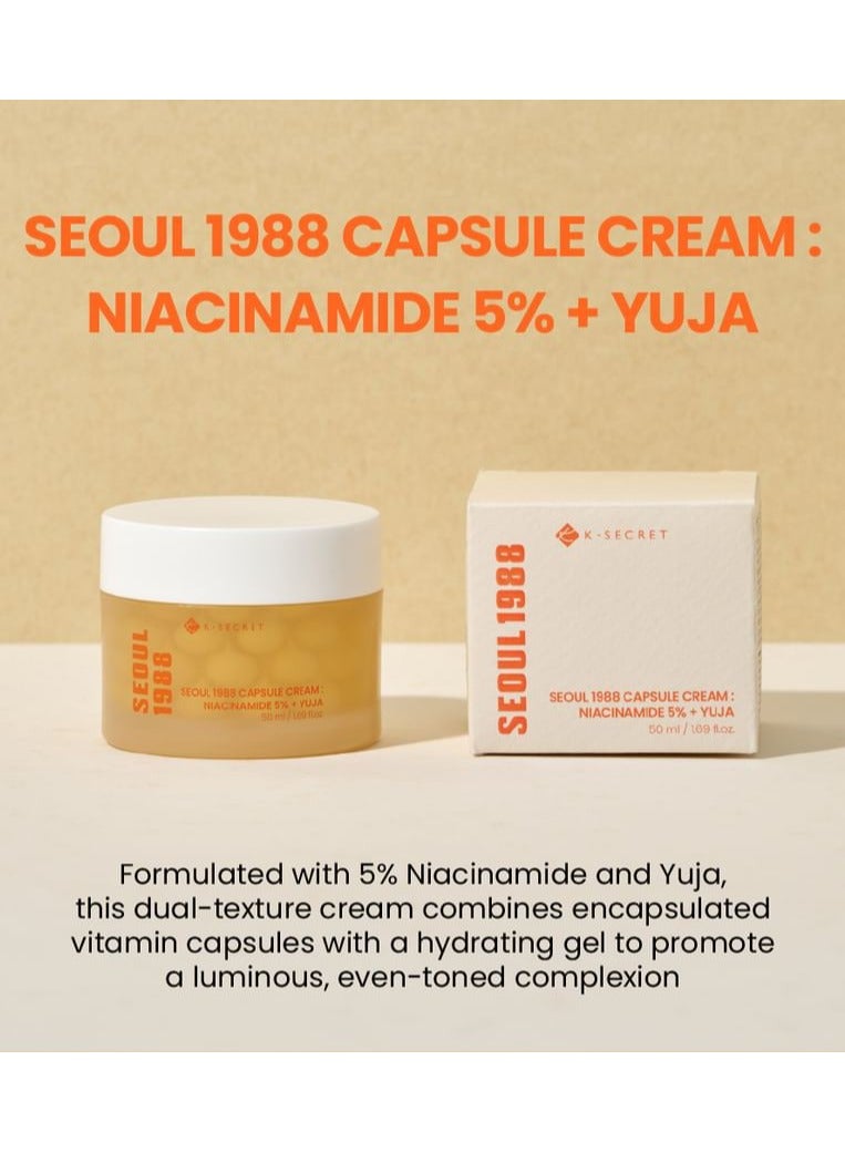 K-SECRET KSECRET - SEOUL 1988 Capsule Cream : Niacinamide 5% + Yuja  50 ml - Image 2