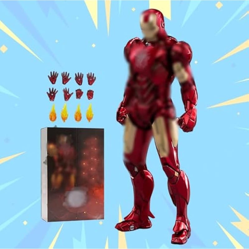 MK4 Collectible Action Figure-7 Inch 10th Anniversary Metal Texture Painting Movable Mark Model Toys (MK IV) - Image 1
