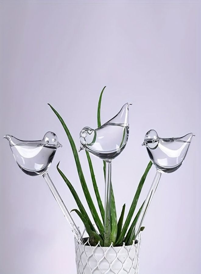 Generic Waterer Bird Self Watering Bulb Hand Blown Clear Glass Plant Transparent 25.00 * 1.00 * 10cm  - Image 1