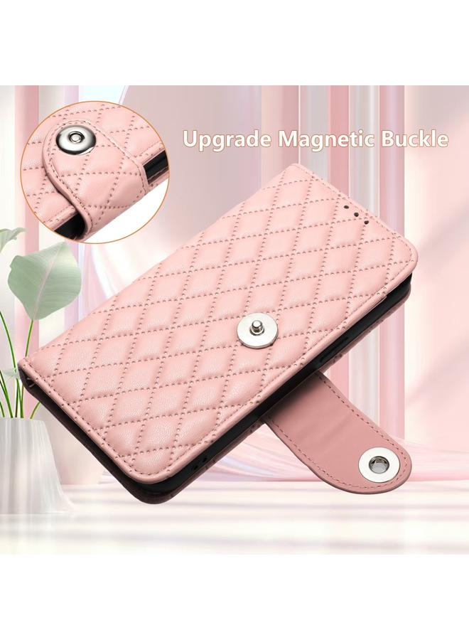 زبون جراب لهاتف Infinix Hot 50 Pro+ 4G جراب هاتف جلدي قلاب بملمس معيني مع حبل - Image 3