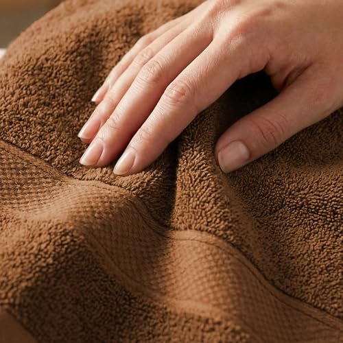 Trident 100% Cotton Towels for Bath | Towels for Bath Large Size | Trident Bath Towel - Soft & Absorbent | 450 GSM | 1 Piece Bath Towel for Men/Women | Urban Comfort | 70 cms x 140 cms - Coconut Shell - Image 5