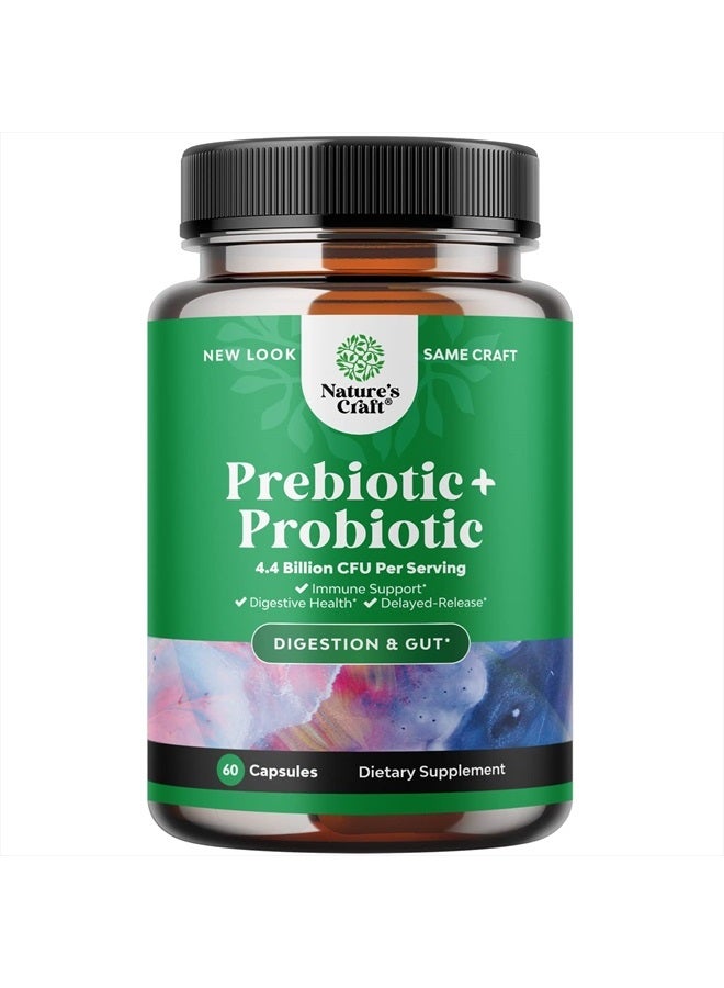 Natures Craft Nature's Craft Prebiotic+Probiotic,Immunity Support,Delayed-Release-Digestive health - 60 Capsules - Image 2