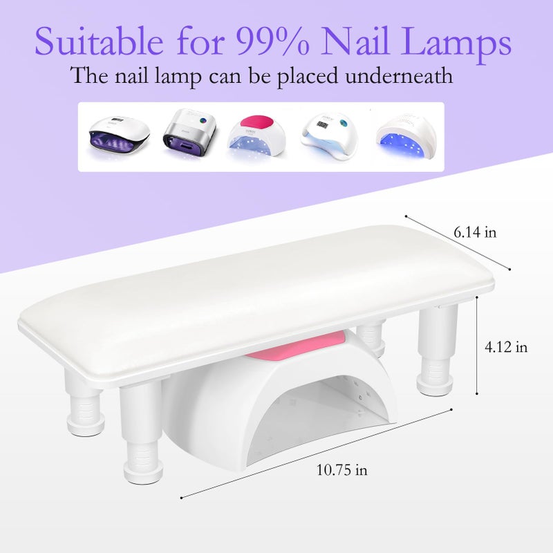 AONOLOVO Arm Rest for Nails Tech, Adjustable Height Nail Arm Rest Stand Manicure Hand Rest Armrest Anti-Slip - Image 4