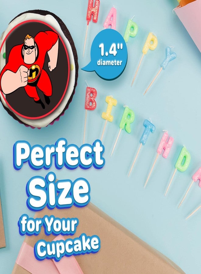 NATURAL BEHAVIOUR 30 Edible Cupcake Toppers – Superhero Family-Inspired Designs Collection | Uncut Edible Wafer Sheet Decorations - Image 4