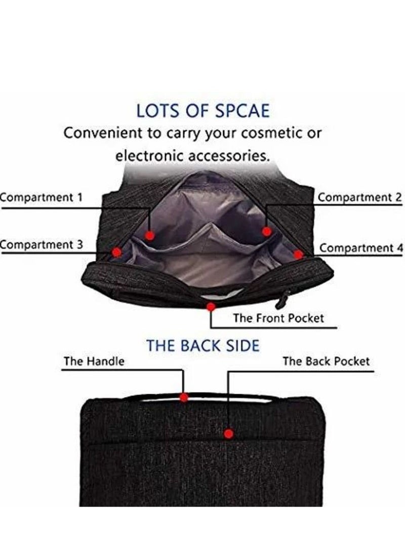 Multifunctional Travel Organizer Bag Cosmetic Toiletry Makeup Shaving Bag for Men Women Hanging Toiletry Organizer Travel Bag - Image 4