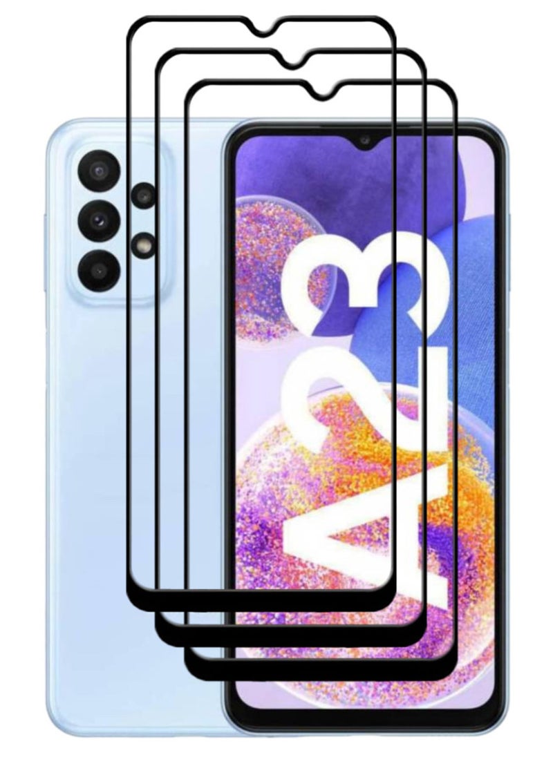 ACLIX 3 Pieces Antistatic ESD Dustproof Premium Quality High Definition Tempered Glass Screen Protector Designed For Samsung Galaxy A23 - Image 1