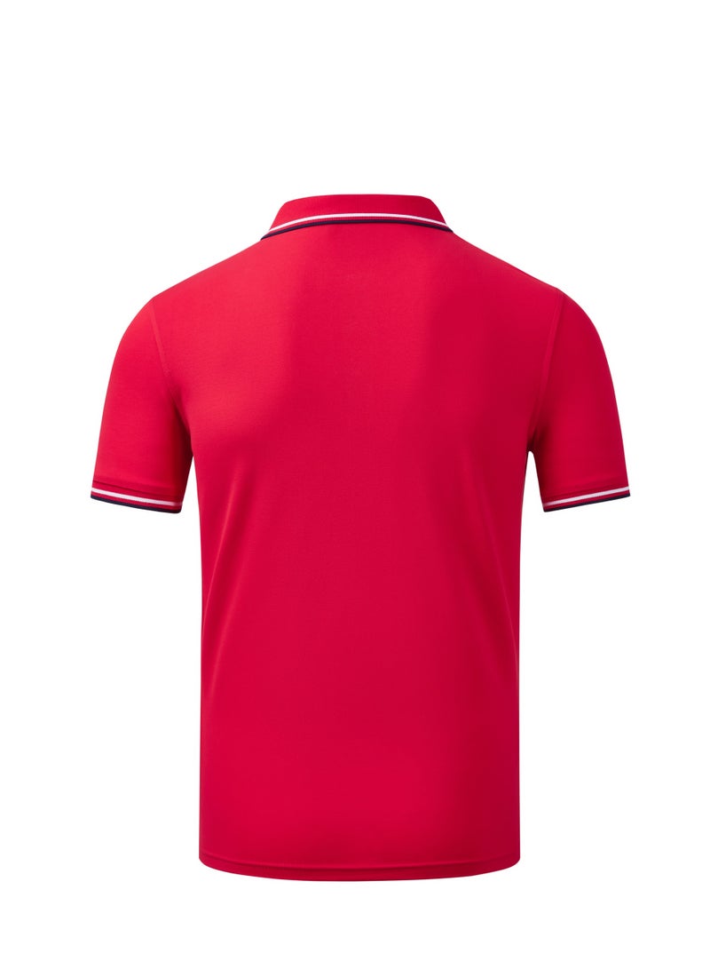YEL PRO Men Quick Dry Breathable Elastic T-Shirt Red - Image 2