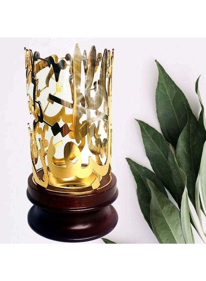 NIBEMINENT Letter Incense Burner Gold 9x9x16cm - Image 3