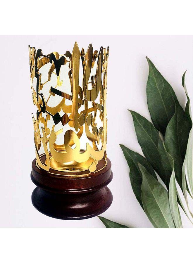 NIBEMINENT Letter Incense Burner Gold 9x9x16cm - Image 2