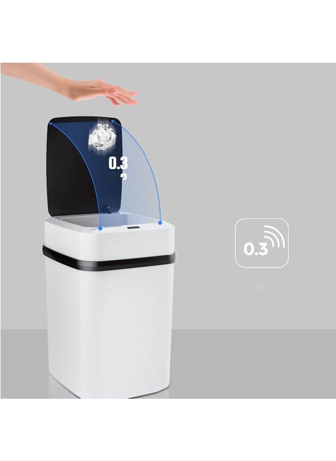 Bukela Smart Sensor Trash Can, Contact Sensor Bathroom Trash Can, Kitchen Trash Can With Lid, Electric Smart Trash Can, Charging Model  - Image 3
