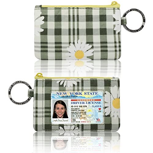 MNF Collections Lanyard with Wallet - Zip ID Case with Lanyard - ID Holder for Cash, Cards, Coin - Durable Card Holder Keychain with Zippers - Premium Quality Cotton - Freya Daisy - Image 2