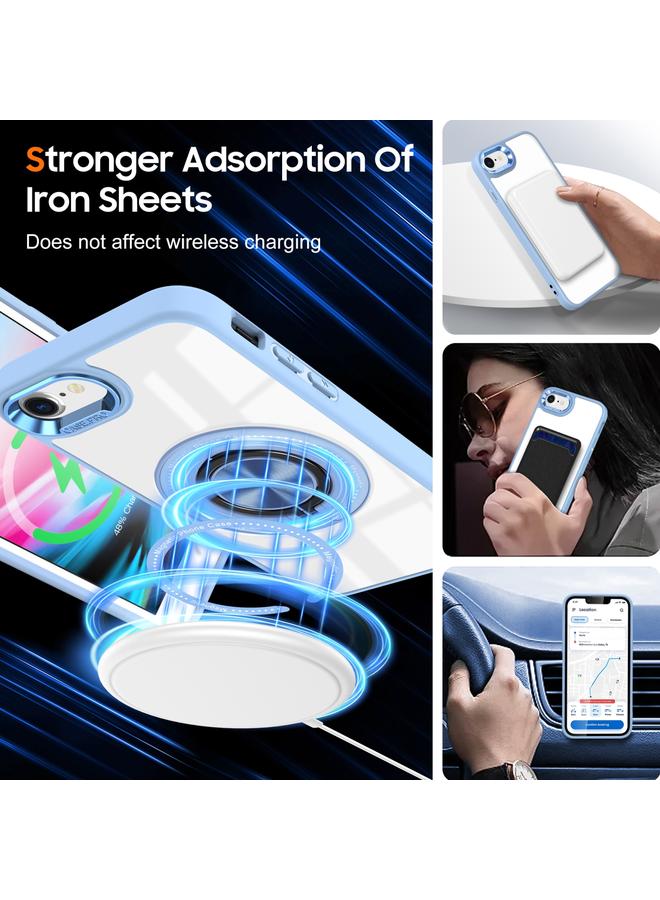 اس-توب جراب لهاتف iPhone SE 2022 / 2020 / 8 / 7 جراب هاتف مزود بحلقة دوارة مغناطيسية - Image 4