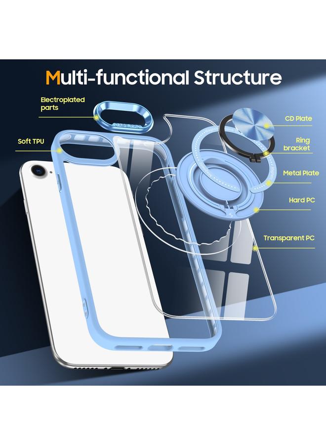 اس-توب جراب لهاتف iPhone SE 2022 / 2020 / 8 / 7 جراب هاتف مزود بحلقة دوارة مغناطيسية - Image 5
