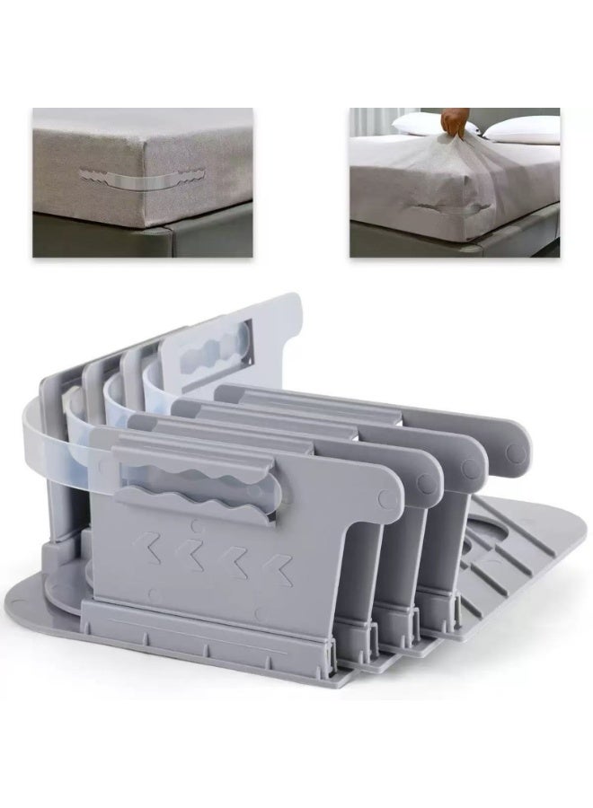 مثبتات غير مرئية لملاءات السرير مشابك قابلة للإزالة ومانعة للانزلاق لملاءات السرير 4 قطع - Image 4