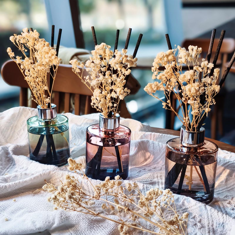 Brakula 3 Pack Reed Diffuser, Oil Diffuser Sticks, Fresh Linen, Eucalyptus&Wild Mint, Lavender Vanilla (4 fl oz Each Pack), Home Fragrance with 18 Sticks, Home Decor, Reed diffusers for Home - Image 5