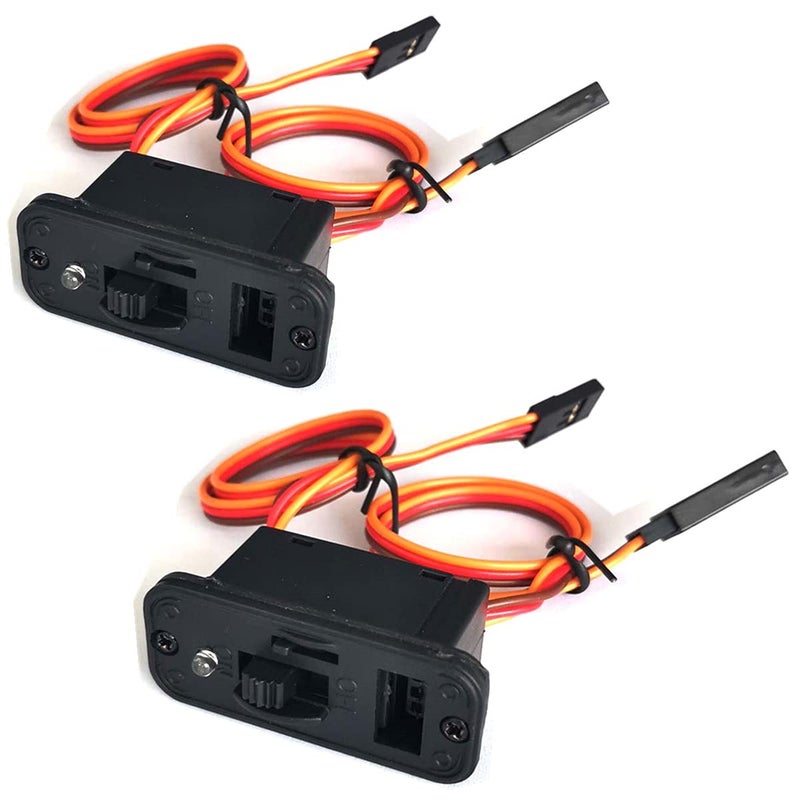 DEVMO 2 Pack JR Style Heavy Duty On/Off Switch with Bright LED and Charge Port RC Products - Image 2