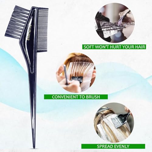 adbeni Professional Hair Coloring Kit for Women & Men, DIY Brush Set with Dye Mixing Bowl, Double Ended Extra Applicator Brushes, Reusable, Easy to Clean Tools for Salon Style Hair Color at Home - Image 4