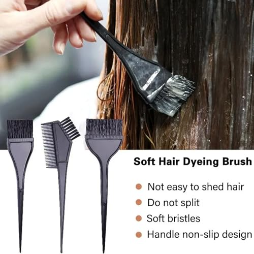 adbeni Professional Hair Coloring Kit for Women & Men, DIY Brush Set with Dye Mixing Bowl, Double Ended Extra Applicator Brushes, Reusable, Easy to Clean Tools for Salon Style Hair Color at Home - Image 3