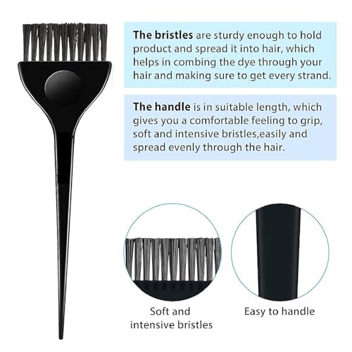 adbeni Professional Hair Coloring Kit for Women & Men, DIY Brush Set with Dye Mixing Bowl, Double Ended Extra Applicator Brushes, Reusable, Easy to Clean Tools for Salon Style Hair Color at Home - Image 5