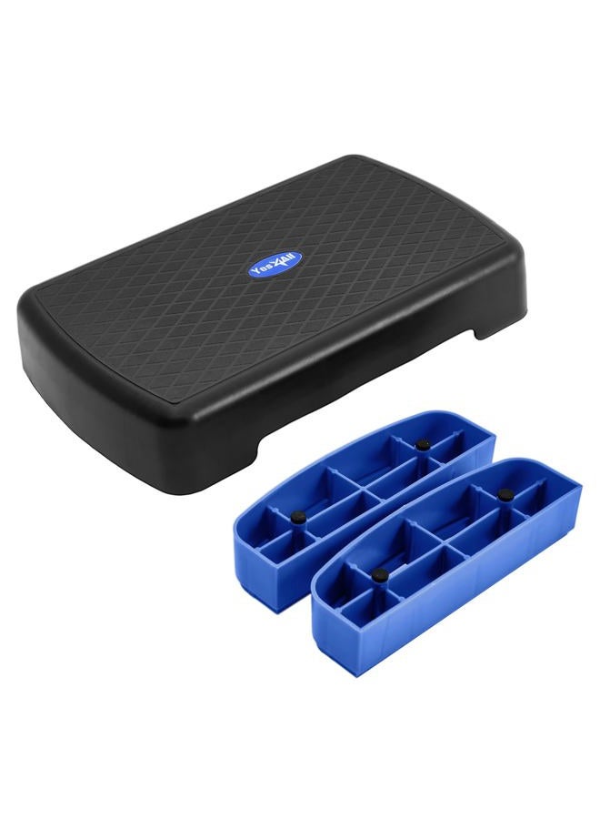 Yes4All 18.9" Aerobic Exercise Step Platform with 2 Risers, Adjustable Height Workout Stepper 3" 5.1" for Home Gym - Image 2