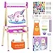 Doselie Easel for Kids ToysToddler Art Easel with Art Supplies Height Adjustable DoubleSided Magnetic Dry Eraser Whiteboard and Chalk Board with Paper Roll4 5 6 7 8 9 10 Year Old Girl Birthday Gifts - Image 3
