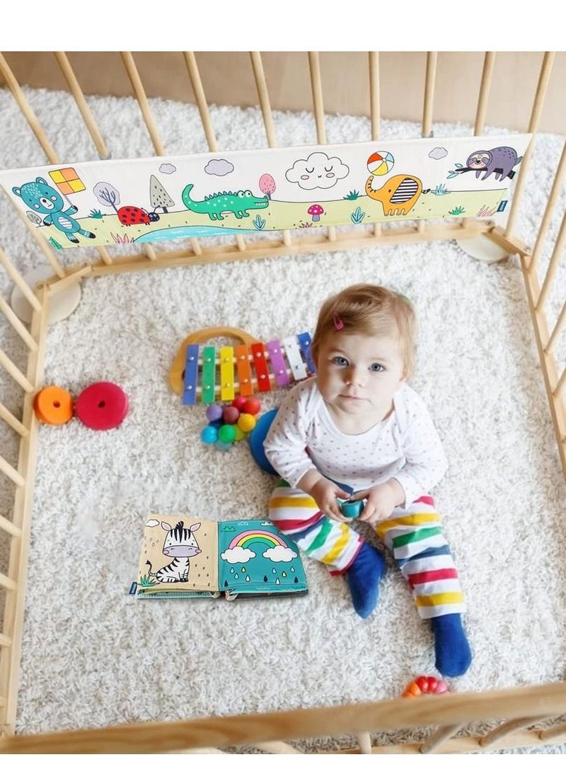 SYOSI - Baby Toys Soft Folding Cloth Book, Colorful Patterns, High Contrast Sensory Activity Cloth Book, Not Easy to Tear, Touch and Feel Visually Stimulates Brain Development of Babies 0-12 Months - Image 1