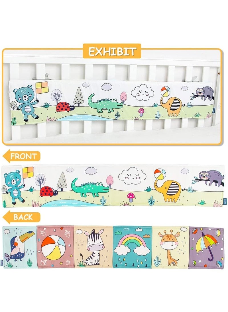SYOSI - Baby Toys Soft Folding Cloth Book, Colorful Patterns, High Contrast Sensory Activity Cloth Book, Not Easy to Tear, Touch and Feel Visually Stimulates Brain Development of Babies 0-12 Months - Image 1