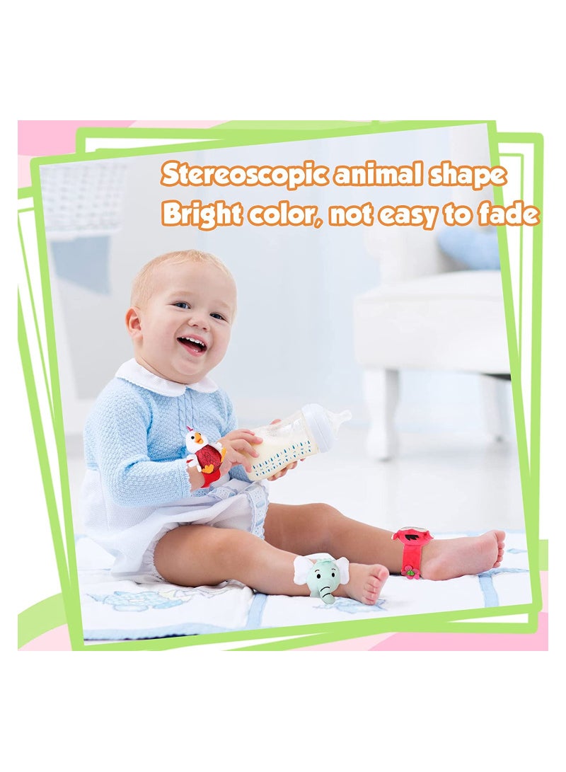 SYOSI 4 Designs Baby Soft Rattle Baby Infant Wrists Rattle and Foot Rattles Finders Socks Set Hand Arm Rattle Ring Feet Ankle Wear for Newborn Baby Boys & Girls - Image 5