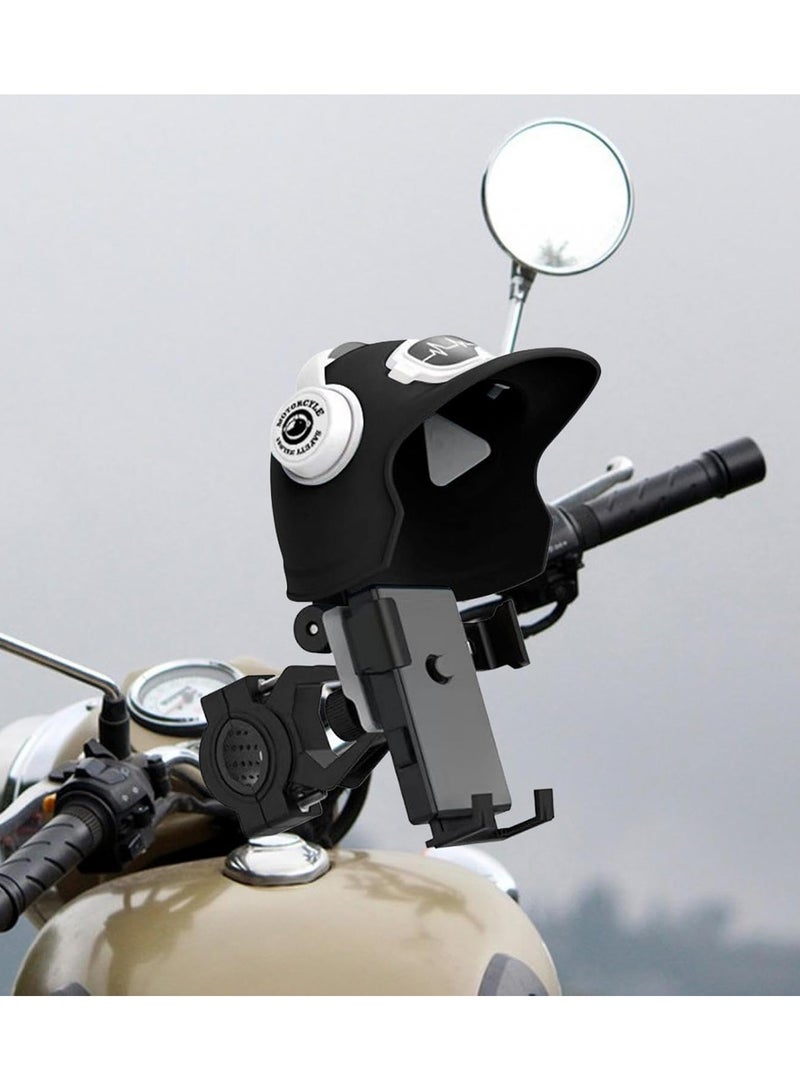 Adjustable Bicycle Mount Phone Holder  Mobile Phone Holder  Anti-Refection Block Adjustable Hippo Phone Stand Sun Visor , Sun Shade Cover, Sun Shield for  Motor Bike - Image 3