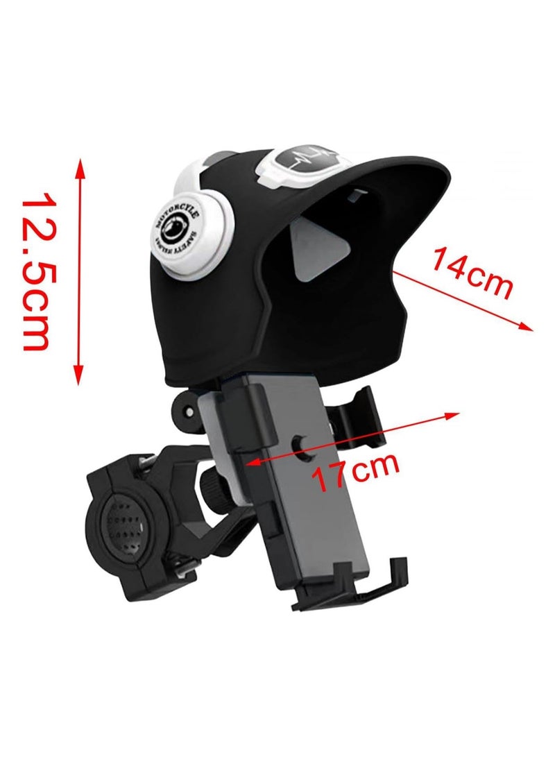 Adjustable Bicycle Mount Phone Holder  Mobile Phone Holder  Anti-Refection Block Adjustable Hippo Phone Stand Sun Visor , Sun Shade Cover, Sun Shield for  Motor Bike - Image 4