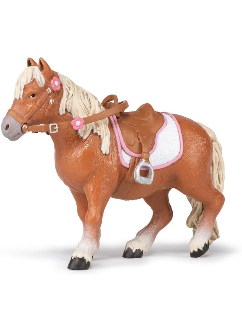 Papo Papo  HandPainted  Figurine  HorsesFoals and Ponies  Shetland Pony with Saddle Figure51559  Collectible  for Children  Suitable for Boys and Girls  from 3 Years Old  - Image 5