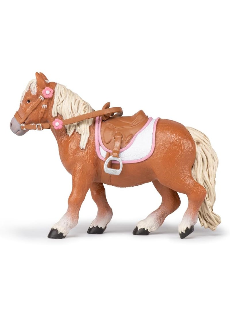 Papo Papo  HandPainted  Figurine  HorsesFoals and Ponies  Shetland Pony with Saddle Figure51559  Collectible  for Children  Suitable for Boys and Girls  from 3 Years Old  - Image 4