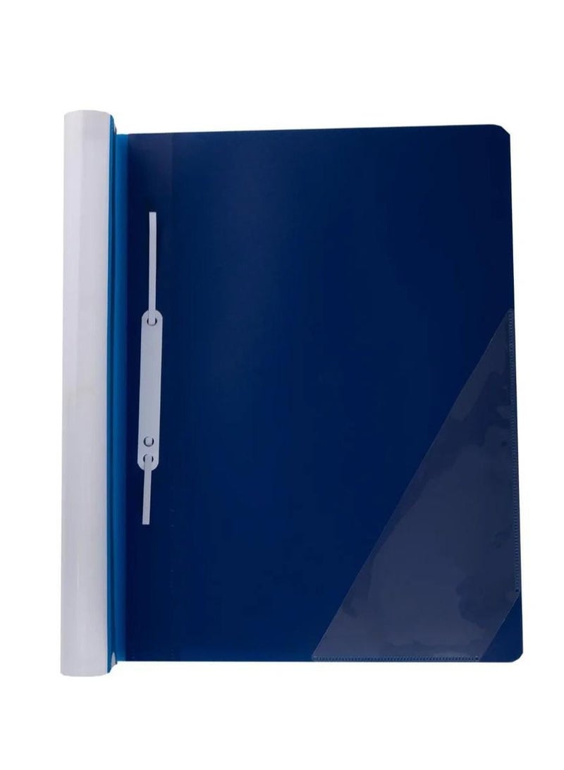 بريما مجلد ملفات شفاف A4 من 12 قطعة أزرق غامق - Image 2