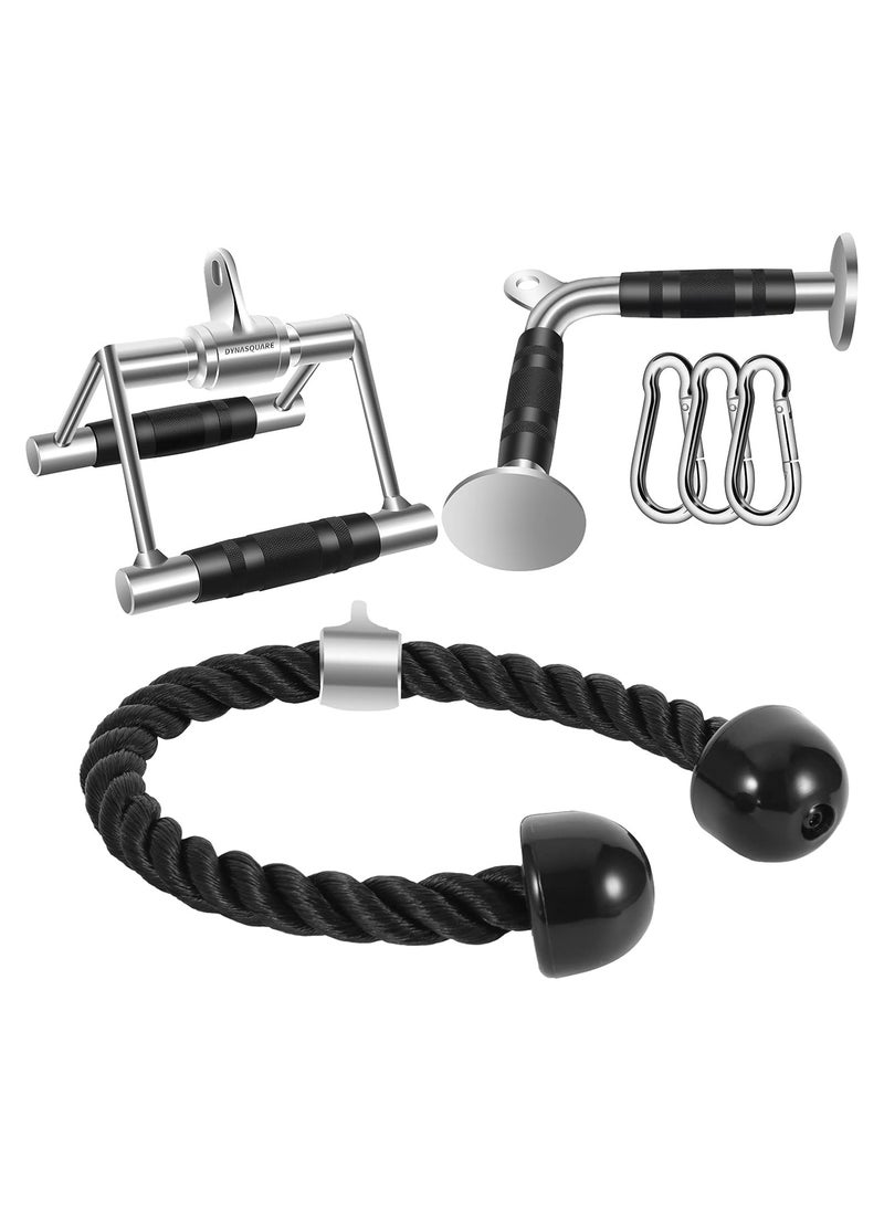 Generic Tricep Press Down Cable Machine Attachment, LAT Pulldown Attachments, Home Gym Accessories, Double D Handle, V-Shaped Bar, Tricep Rope, Pull Down Straight Bar  - Image 1