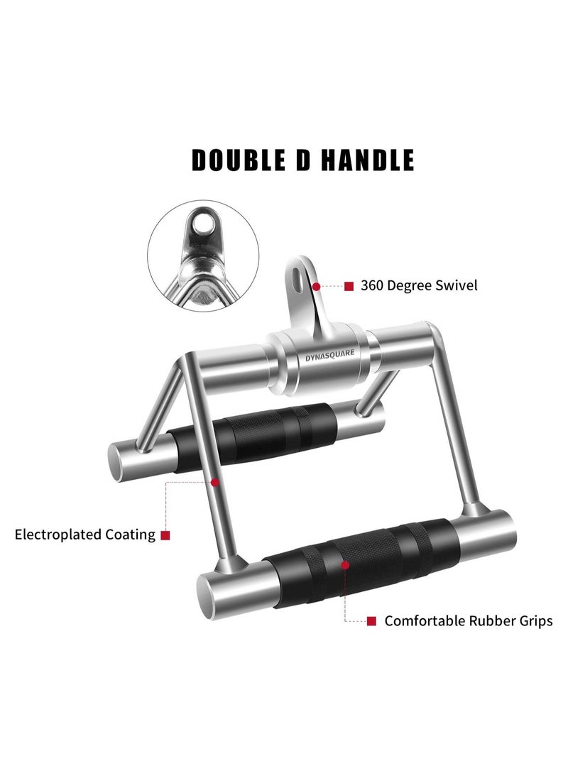 Generic Tricep Press Down Cable Machine Attachment, LAT Pulldown Attachments, Home Gym Accessories, Double D Handle, V-Shaped Bar, Tricep Rope, Pull Down Straight Bar  - Image 2