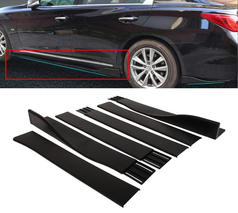 SCITOO Plastic Side Skirts for Cars Body Kit Universal Matte Black Rocker Panel Exterior Lower Side Bottom Line Extensions