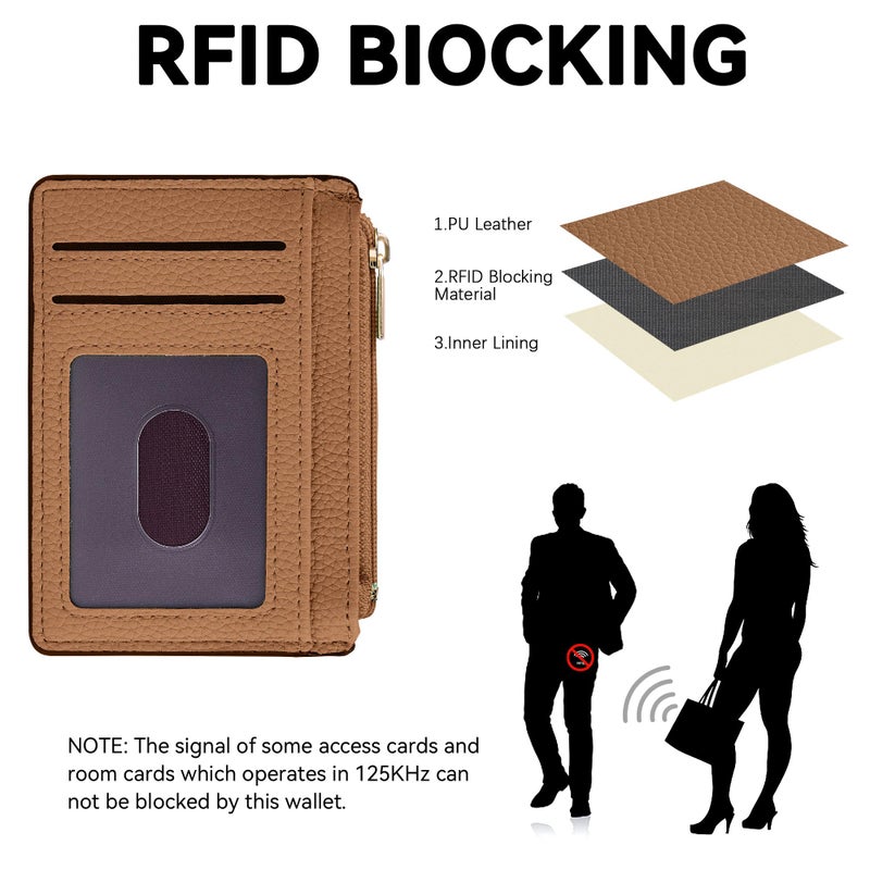 Tipmile Credit Card Holder for Women Slim Minimalist Front Pocket RFID Blocking Wallet Small Compact Card Case with ID Window, Ditsy Floral - Image 2