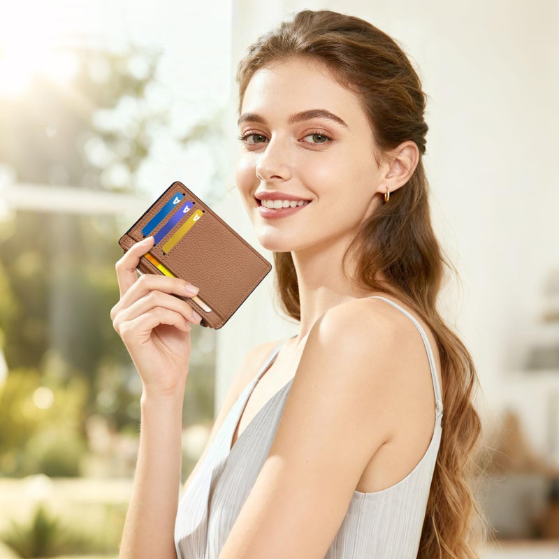 Tipmile Credit Card Holder for Women Slim Minimalist Front Pocket RFID Blocking Wallet Small Compact Card Case with ID Window, Ditsy Floral - Image 4