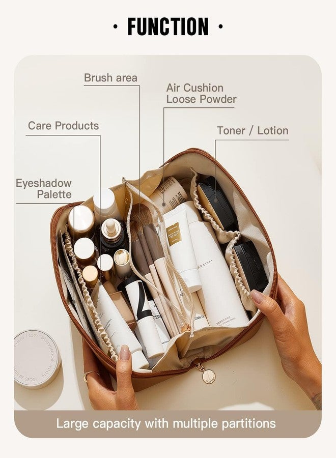 Anasis 4 in 1 Foldable Hanging Roll Up Makeup Toiletry Bag for Travel Organizer Cosmetic Storage for Women - Image 5