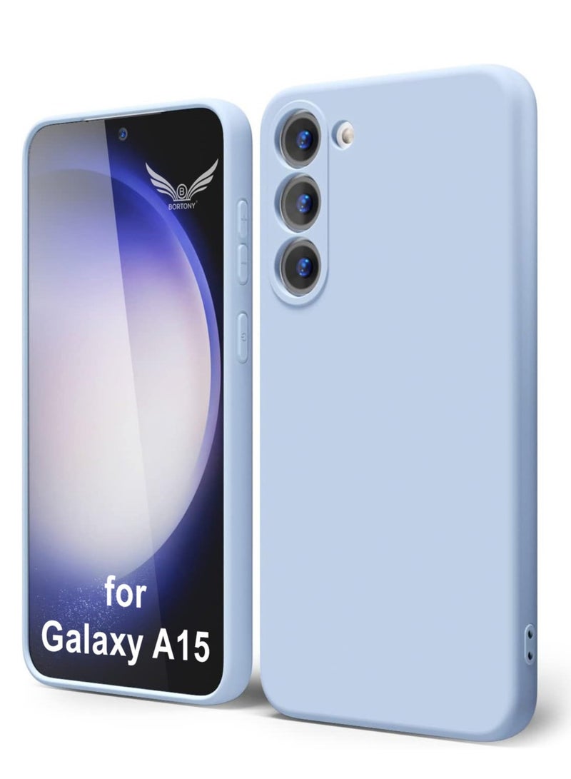 BORTONY Samsung Galaxy A15 Case Cover Flexible Soft Silicone Slim Fit Case for Galaxy A15 Anti Scratch with Inside Microfiber Lining Shockproof Protective Phone Case for Galaxy A15 4G/5G 6.5 inch - Image 1
