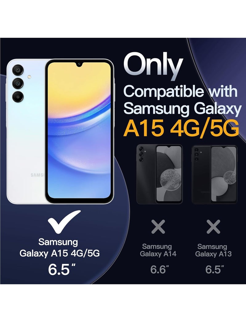 BORTONY Samsung Galaxy A15 Case Cover Flexible Soft Silicone Slim Fit Case for Galaxy A15 Anti Scratch with Inside Microfiber Lining Shockproof Protective Phone Case for Galaxy A15 4G/5G 6.5 inch - Image 2