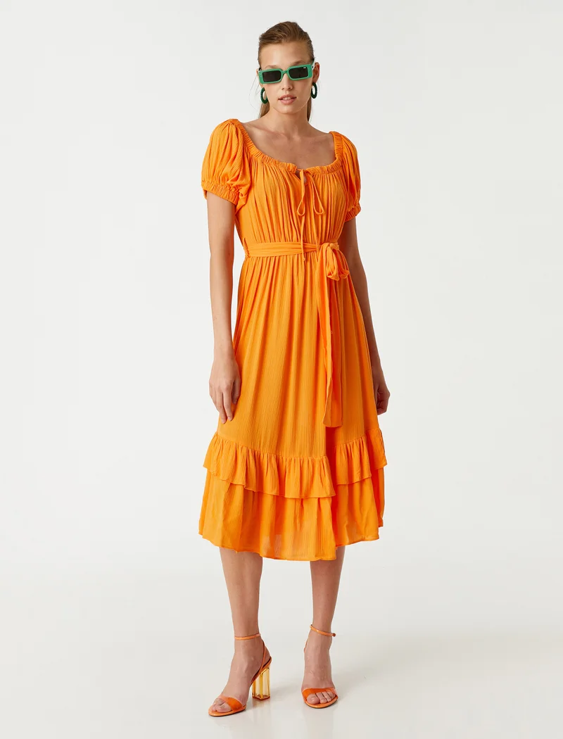 كوتون Voluminous Midi Dress