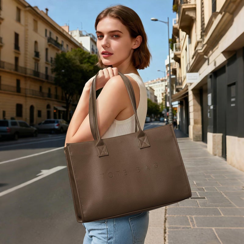 KALIDI FANCY FOREST KALIDI Oversize Pu Leather Tote Bag Large Capacity Shoulder Bag Women Weekender Bag Shopper Handbags Purses with Top Handle - Image 3