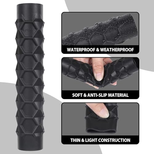 Ayaport Kayak Paddle Grips Non-Slip Silicone Wraps for Take-Apart Kayak Paddles, Blister Prevention Kayaking Accessories 1 Pair (Black) - Image 2