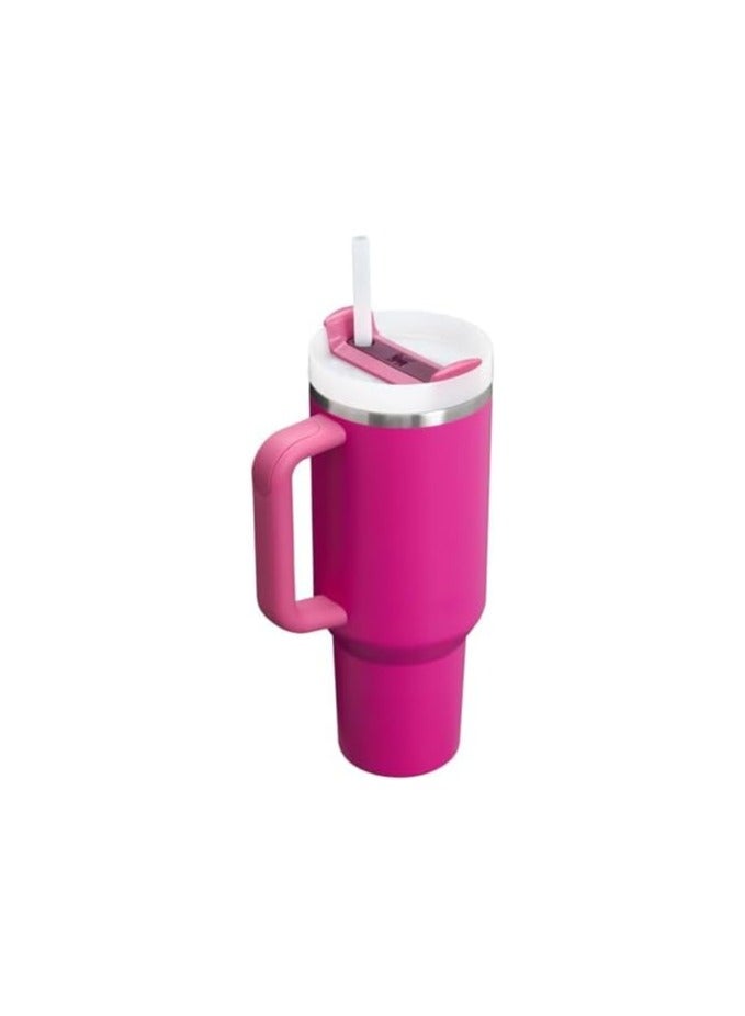 ستانلي كوب Quencher H2.0 FlowState المصنوع من الفولاذ المقاوم للصدأ والمعزول بالتفريغ مع غطاء وقشة للماء والشاي المثلج أو القهوة والعصائر وغيرها، بنفسجي، 40 أونصة  - Image 2