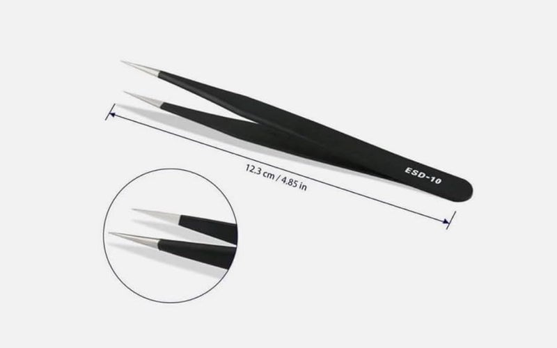 6Pcs Stainless Steel ESD Anti Static Tweezers Set For Electronics Repair Tools Kit - Image 3