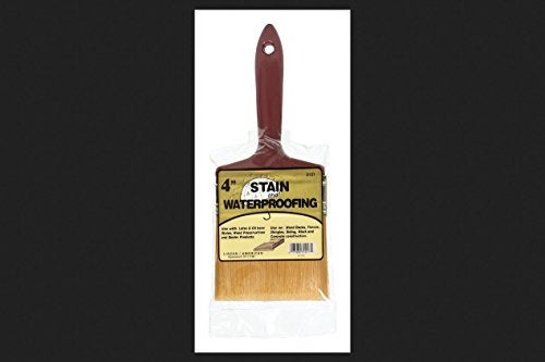 Linzer 3121 0400 Stain Waterproofing Brush, 4 in.,Brown,WM 3121-0400 - Image 1