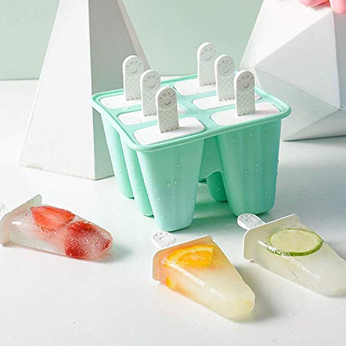 Bell Dream Popsicle Mold，Popsicle Maker Popsicle Molds 6 Pieces Silicone Ice Pop Molds BPA Free Popsicle Mold Reusable Easy Release Ice Pop Make (Green) - Image 5