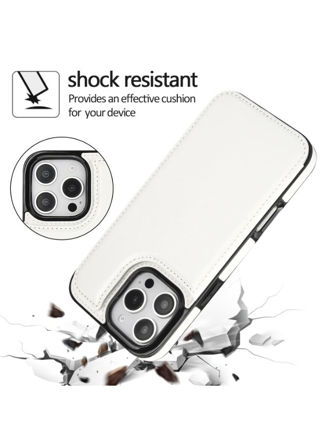 【Premium】Genuine Leather Flip Cover Case for iPhone 16 Series (Pro/Pro Max) with Card Holder & Wallet Slot – Shockproof Magnetic Closure  - Image 2
