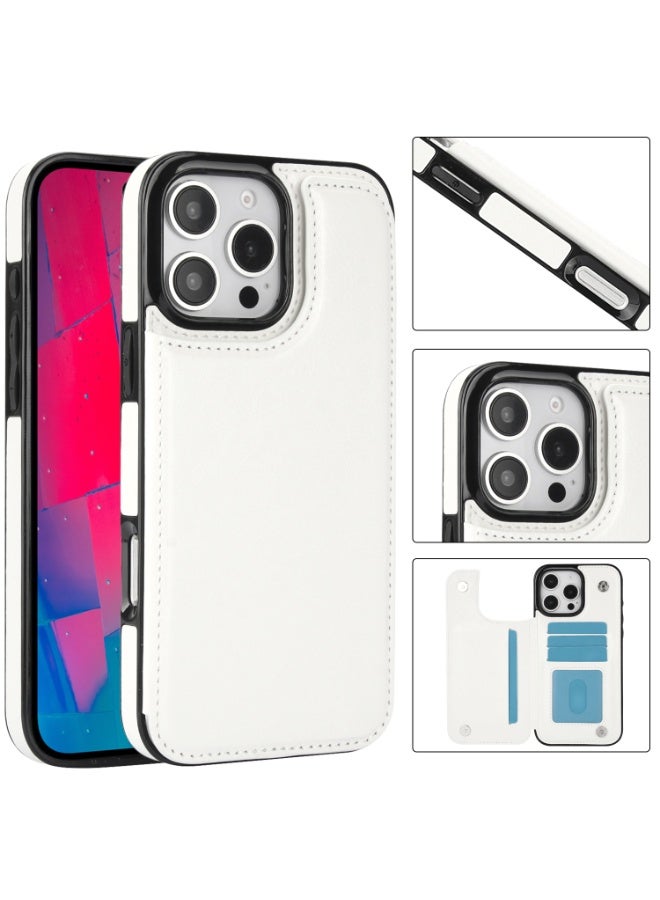 【Premium】Genuine Leather Flip Cover Case for iPhone 16 Series (Pro/Pro Max) with Card Holder & Wallet Slot – Shockproof Magnetic Closure  - Image 1